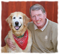 Author Fred Haney and Golden Retriever Jamie from My Doggie Says Author Fred Haney and Golden Retriever Jamie from My Doggie Says